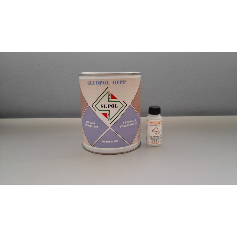 Gecopol OFPP - White 105 polyester orthophthalic  gelcoat to brush complete with paraffin and hardener K90