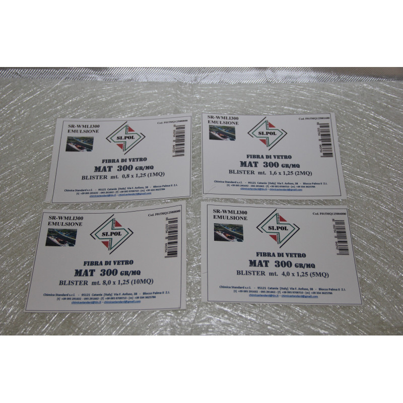 E-GLASS Chopped Strand Mat 300  Emulsione - Blister